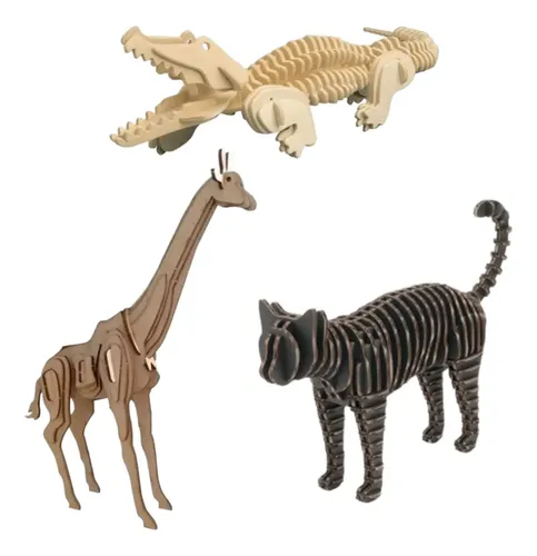 Animais 3D 2D Corte a Laser - Imagem 2
