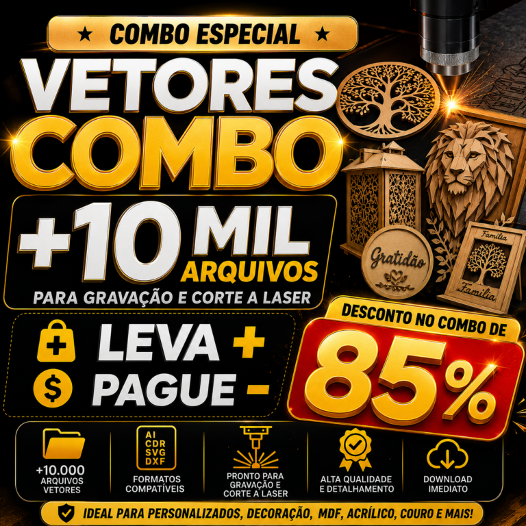 🔥COMBO 🔥 Pack +10000 Arquivos Corte e Gravação a Laser