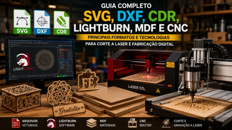 GUIA COMPLETO SOBRE SVG, DXF, CDR, LIGHTBURN, MDF E CNC